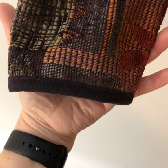 Coldwater Creek Tapestry Jacket Rust Purple Zip Size M - Picture 5 of 8